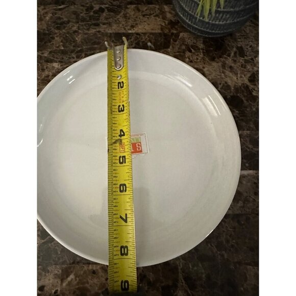 STAX Living Dinner Stoneware 8.5 Bone White Plate set - Picture 3 of 4